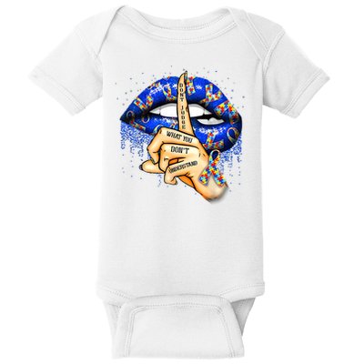 Don't Judge What You Don't Understand Autism Awareness Lips Baby Bodysuit