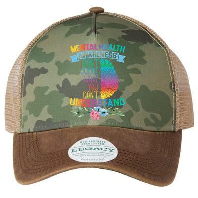 Dont Judge What You Dont Understand Mental Health Support Legacy Tie Dye Trucker Hat