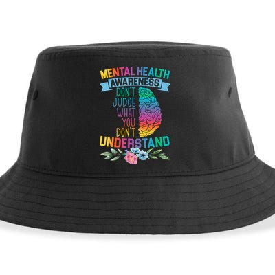 Dont Judge What You Dont Understand Mental Health Support Sustainable Bucket Hat