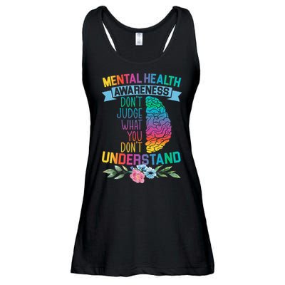 Dont Judge What You Dont Understand Mental Health Support Ladies Essential Flowy Tank