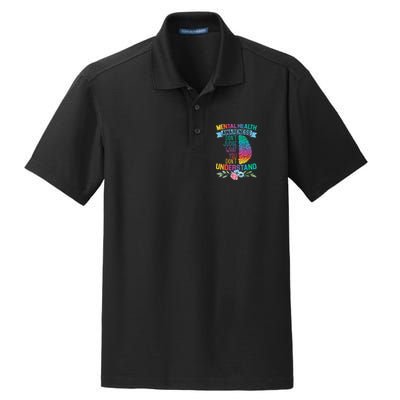 Dont Judge What You Dont Understand Mental Health Support Dry Zone Grid Polo