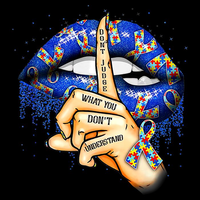 Don't Judge What You Don't Understand Autism Awareness Lips Poster