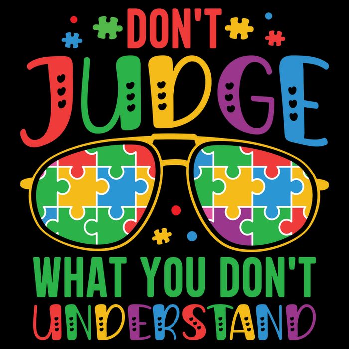 Don't Judge What You Don't' Understand Autism Awareness Month Ladies PosiCharge Competitor Racerback Tank