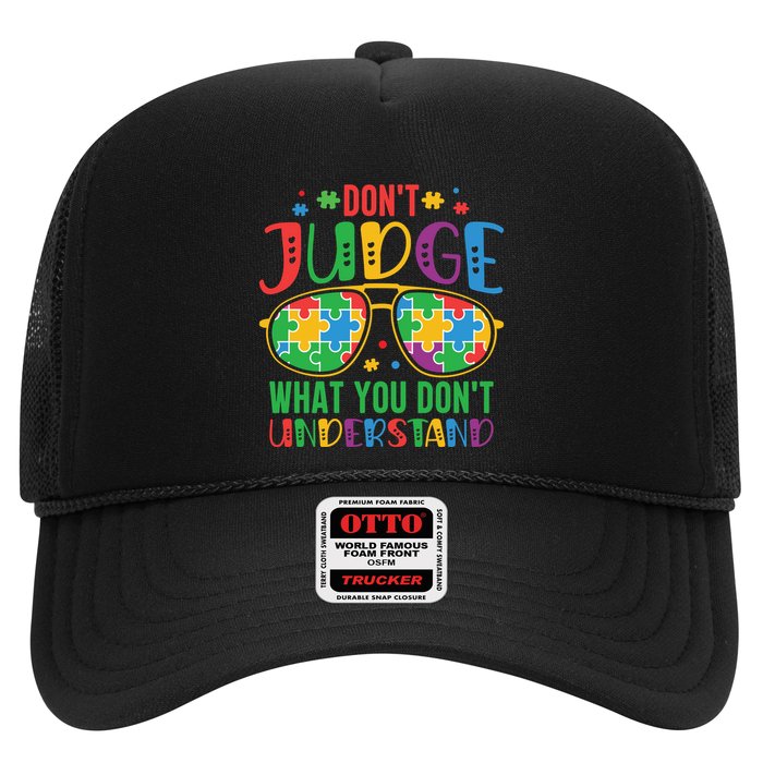 Don't Judge What You Don't' Understand Autism Awareness Month Trucker Hat