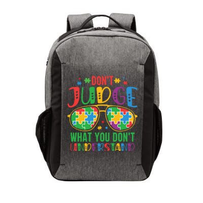 Don't Judge What You Don't' Understand Autism Awareness Month Vector Backpack