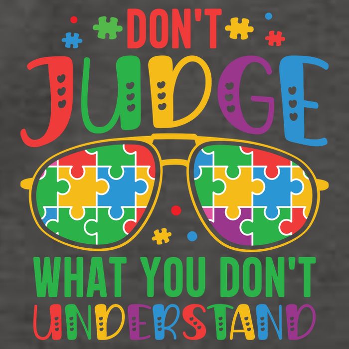 Don't Judge What You Don't' Understand Autism Awareness Month Vector Backpack