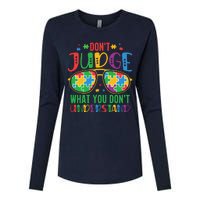 Don't Judge What You Don't' Understand Autism Awareness Month Womens Cotton Relaxed Long Sleeve T-Shirt