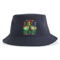 Don't Judge What You Don't' Understand Autism Awareness Month Sustainable Bucket Hat