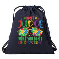 Don't Judge What You Don't' Understand Autism Awareness Month Drawstring Bag