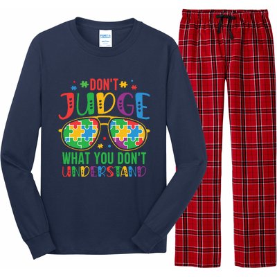 Don't Judge What You Don't' Understand Autism Awareness Month Long Sleeve Pajama Set