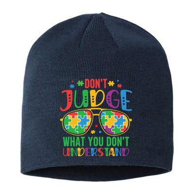 Don't Judge What You Don't' Understand Autism Awareness Month Sustainable Beanie