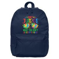 Don't Judge What You Don't' Understand Autism Awareness Month 16 in Basic Backpack