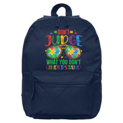 Don't Judge What You Don't' Understand Autism Awareness Month 16 in Basic Backpack