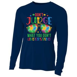 Don't Judge What You Don't' Understand Autism Awareness Month Cooling Performance Long Sleeve Crew