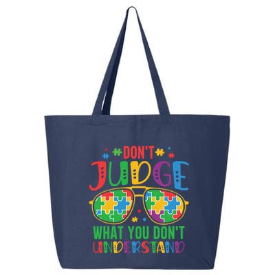 Don't Judge What You Don't' Understand Autism Awareness Month 25L Jumbo Tote