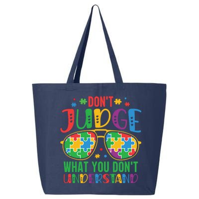 Don't Judge What You Don't' Understand Autism Awareness Month 25L Jumbo Tote