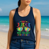 Don't Judge What You Don't' Understand Autism Awareness Month Womens Tank Top
