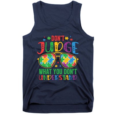 Don't Judge What You Don't' Understand Autism Awareness Month Tank Top