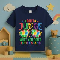 Don't Judge What You Don't' Understand Autism Awareness Month Toddler T-Shirt