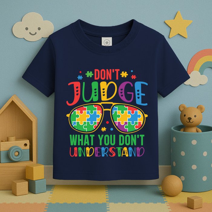 Don't Judge What You Don't' Understand Autism Awareness Month Toddler T-Shirt
