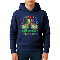 Don't Judge What You Don't' Understand Autism Awareness Month Kids Hoodie