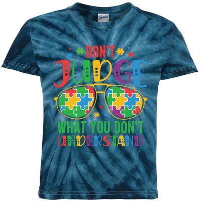 Don't Judge What You Don't' Understand Autism Awareness Month Kids Tie-Dye T-Shirt