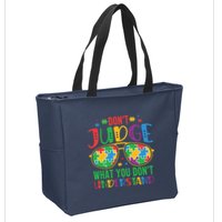 Don't Judge What You Don't' Understand Autism Awareness Month Zip Tote Bag