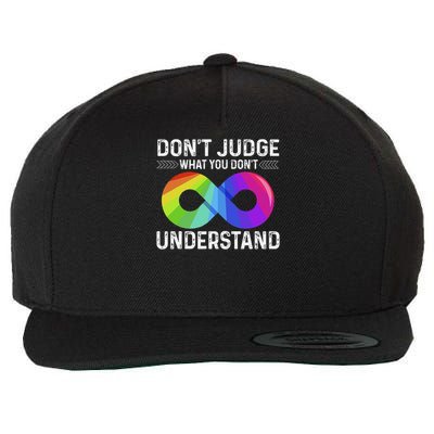 Dont Judge What You Dont Understand Autism Month Support Wool Snapback Cap