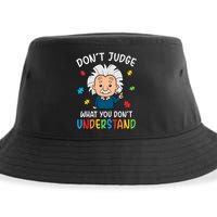 Don't Judge What You Don't Understand Autism Awareness Albert Einstein Sustainable Bucket Hat