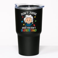Don't Judge What You Don't Understand Autism Awareness Albert Einstein Tumbler