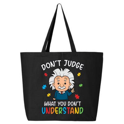 Don't Judge What You Don't Understand Autism Awareness Albert Einstein 25L Jumbo Tote