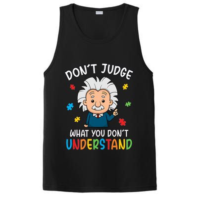 Don't Judge What You Don't Understand Autism Awareness Albert Einstein PosiCharge Competitor Tank