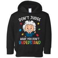 Don't Judge What You Don't Understand Autism Awareness Albert Einstein Toddler Hoodie