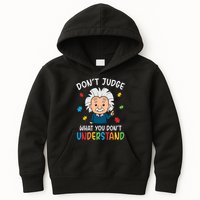 Don't Judge What You Don't Understand Autism Awareness Albert Einstein Kids Hoodie