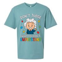 Don't Judge What You Don't Understand Autism Awareness Albert Einstein Sueded Cloud Jersey T-Shirt