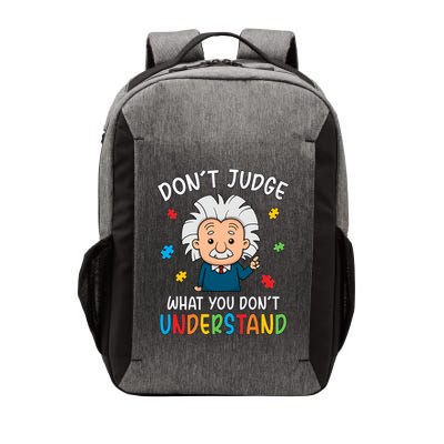 Don't Judge What You Don't Understand Autism Awareness Albert Einstein Vector Backpack