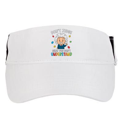 Don't Judge What You Don't Understand Autism Awareness Albert Einstein Adult Drive Performance Visor