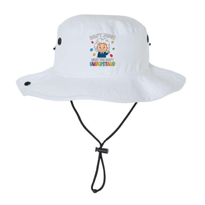 Don't Judge What You Don't Understand Autism Awareness Albert Einstein Bucket Hat