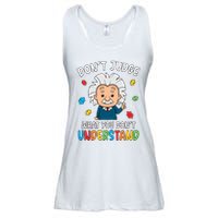 Don't Judge What You Don't Understand Autism Awareness Albert Einstein Ladies Essential Flowy Tank