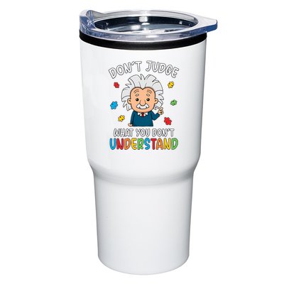 Don't Judge What You Don't Understand Autism Awareness Albert Einstein Tumbler