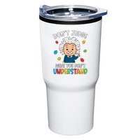 Don't Judge What You Don't Understand Autism Awareness Albert Einstein Tumbler