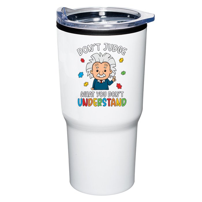 Don't Judge What You Don't Understand Autism Awareness Albert Einstein Tumbler
