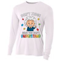 Don't Judge What You Don't Understand Autism Awareness Albert Einstein Cooling Performance Long Sleeve Crew