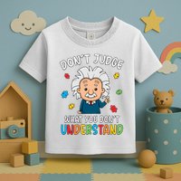 Don't Judge What You Don't Understand Autism Awareness Albert Einstein Toddler T-Shirt