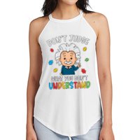 Don't Judge What You Don't Understand Autism Awareness Albert Einstein Women's Perfect Tri Rocker Tank