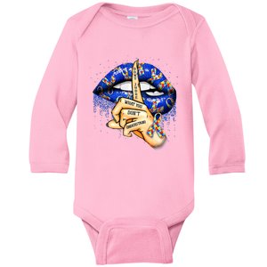 DonT Judge What You DonT Understand Autism Awareness Lips Baby Long Sleeve Bodysuit