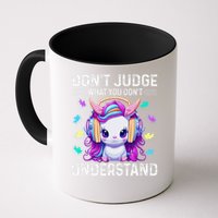 Dont Judge What You Dont Understand Autism Cute Unicorn Coffee Mug