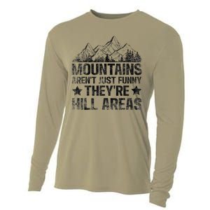 Dad Joke Word Pun Mountains ArenT Funny TheyRe Hill Areas Cooling Performance Long Sleeve Crew