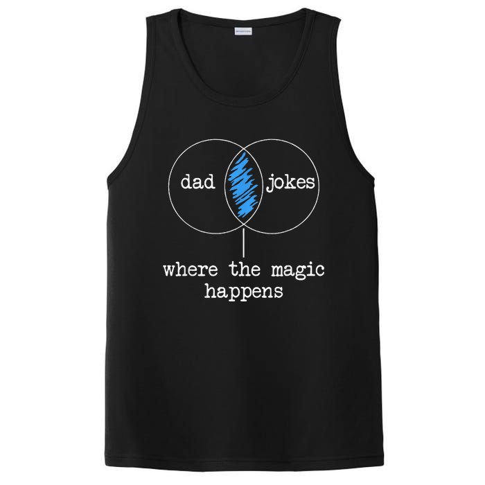 Dad Jokes Where The Magic Happens PosiCharge Competitor Tank