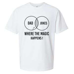 Dad jokes where the magic happens funny father's day Sueded Cloud Jersey T-Shirt